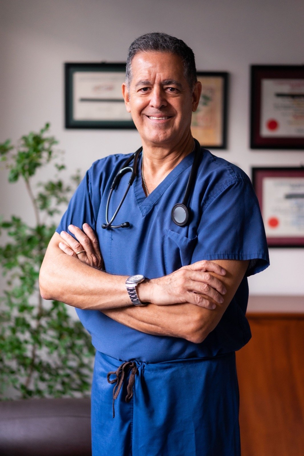 Doctor representing quality health care under a government scheme